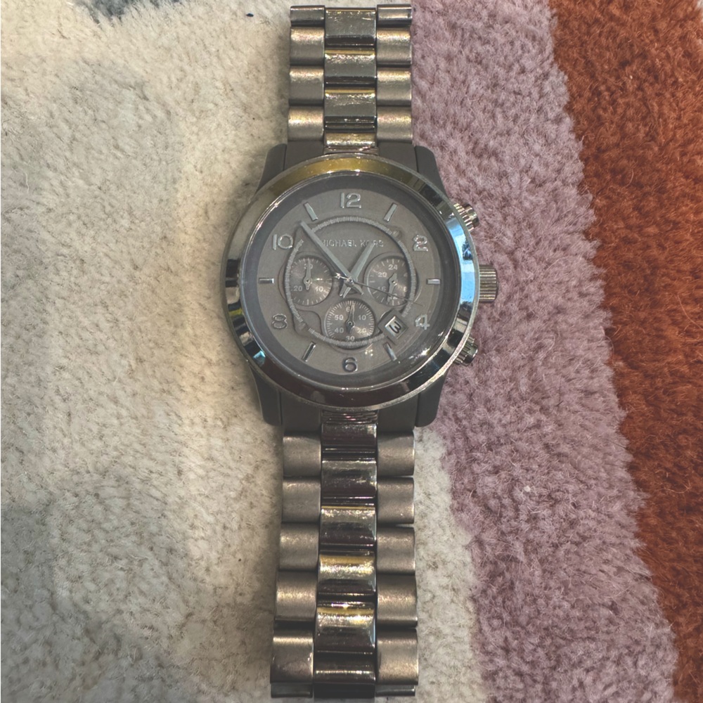michael kors watch - matte gray with silver